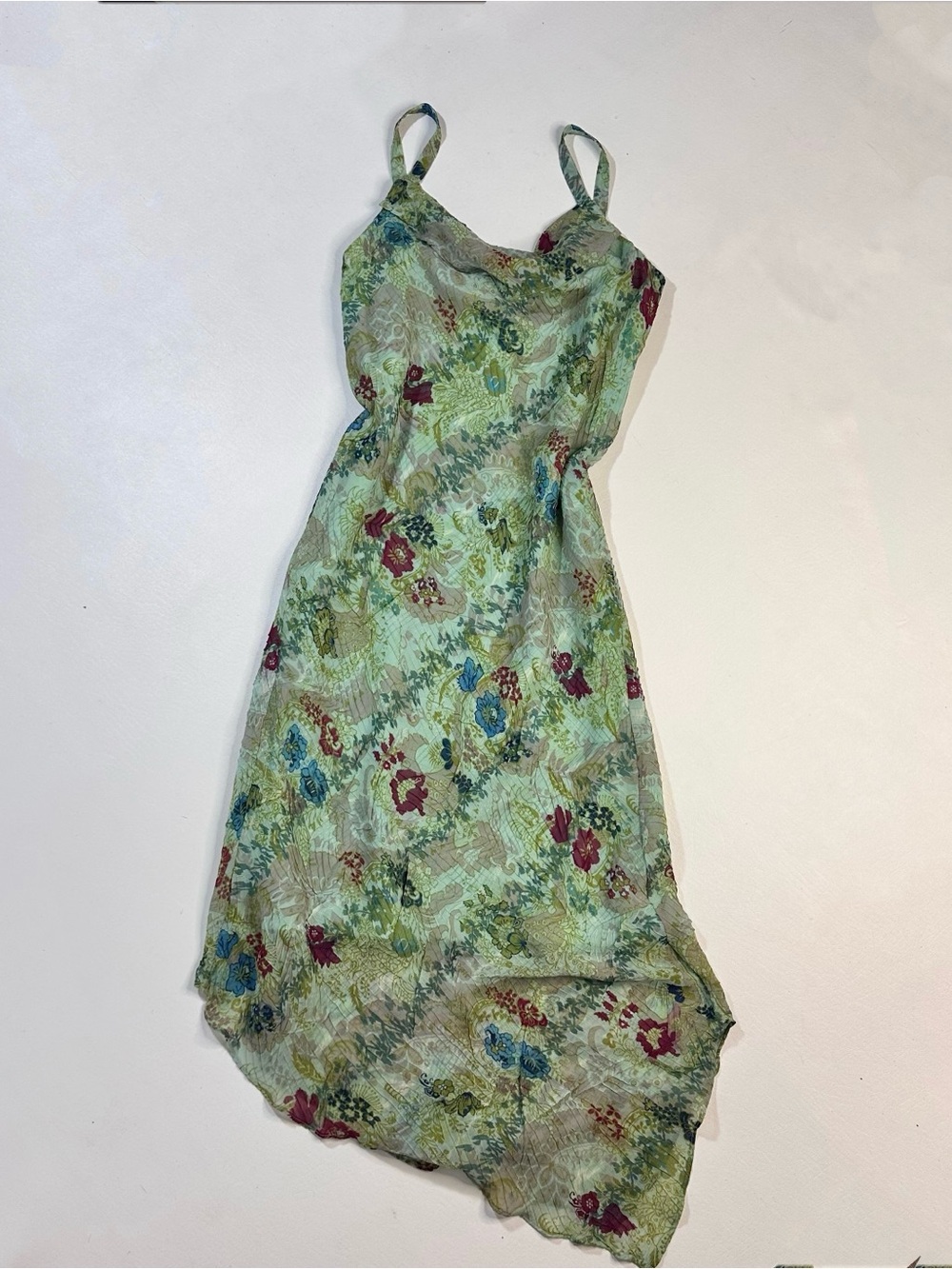 Y2K MLLE GABRIELLE green floral dress